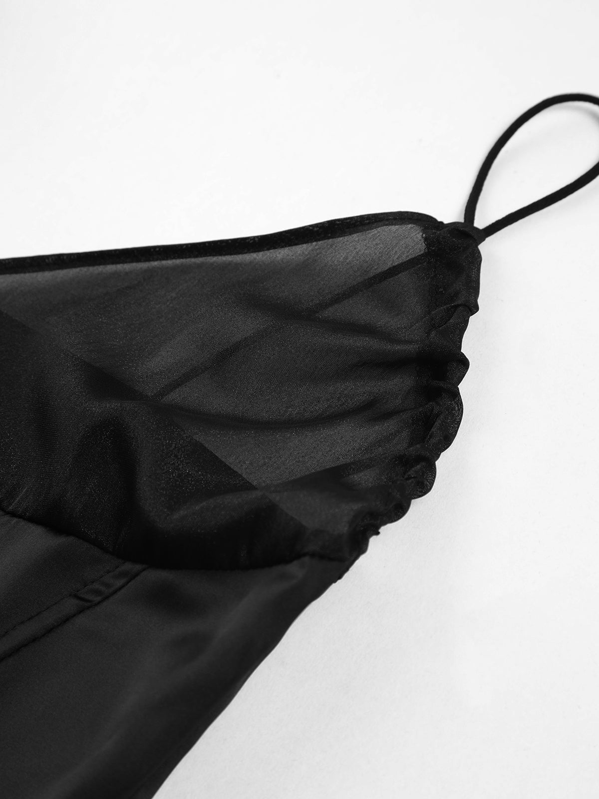 Balletcore Satin Mesh Bustier Cami Topp