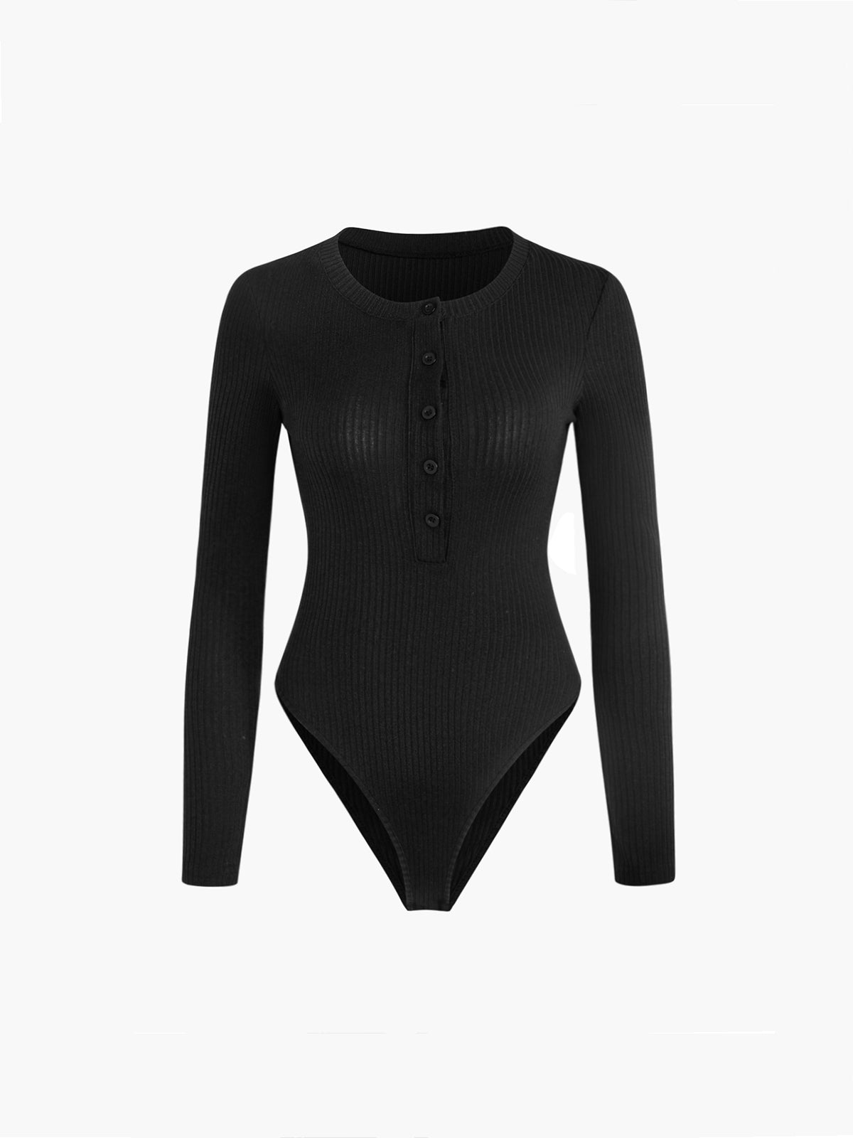 Bodysuit med långa ärmar och knappar