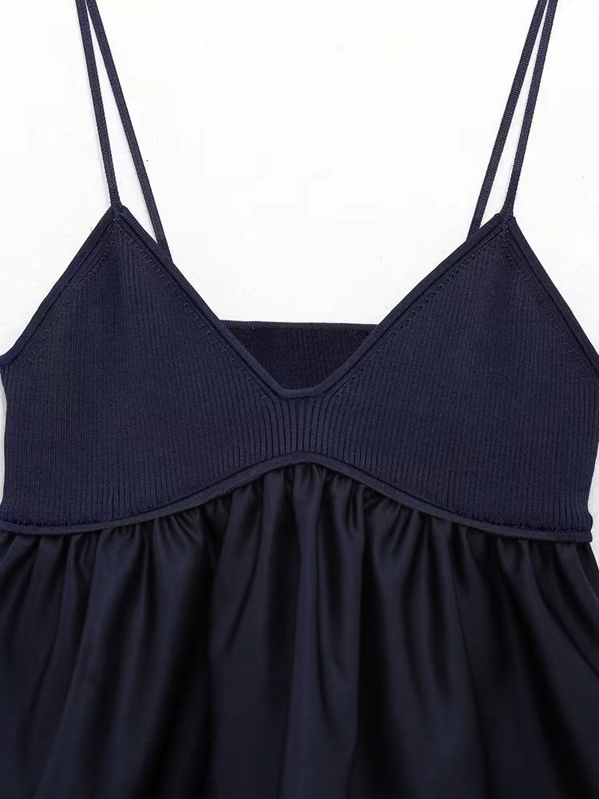 Volangbesatt Crop Cami-topp