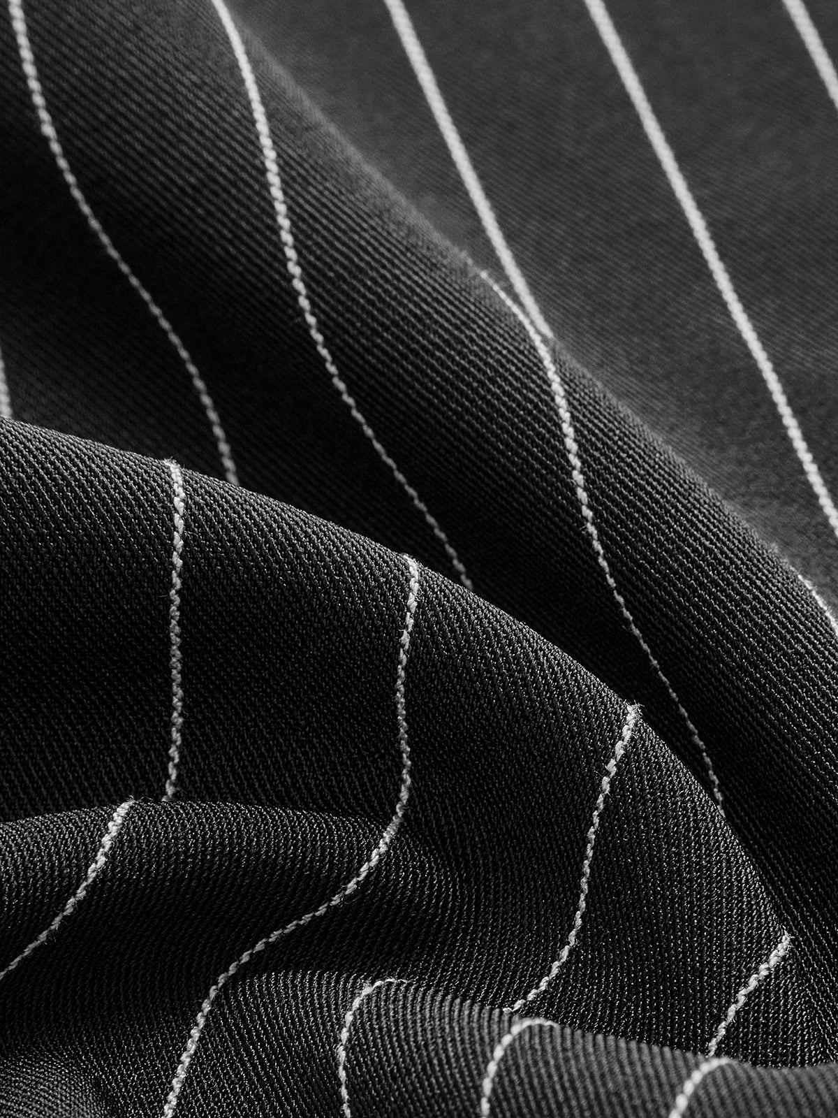 Pinstripete Crop Poloskjorte