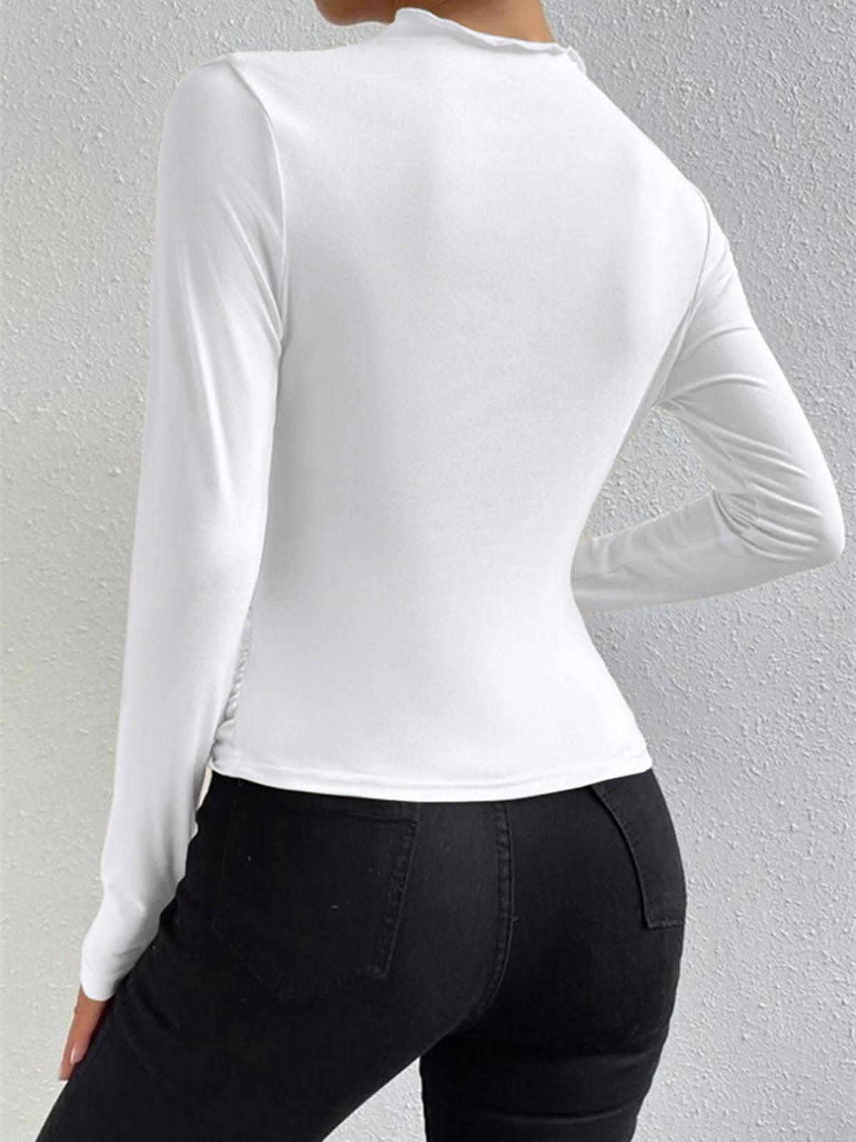 Ruched Långärmad T-shirt