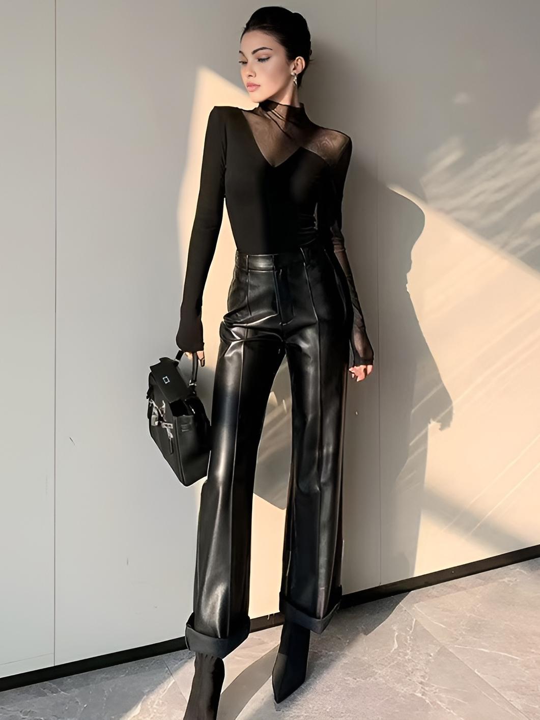 Asymmetrisk t-shirt med skir meshpanel