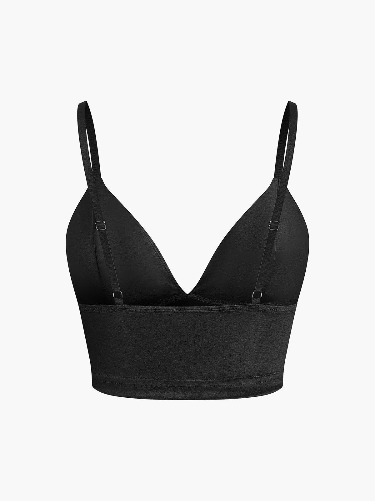 V-hals jersey-crop cami-topp