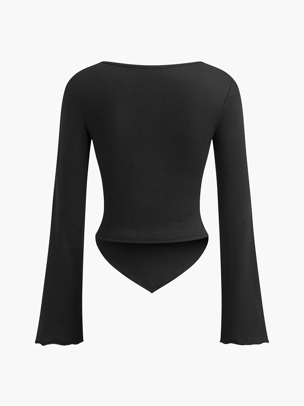 Asymmetrisk Sweetheart Knuten Jerseytopp