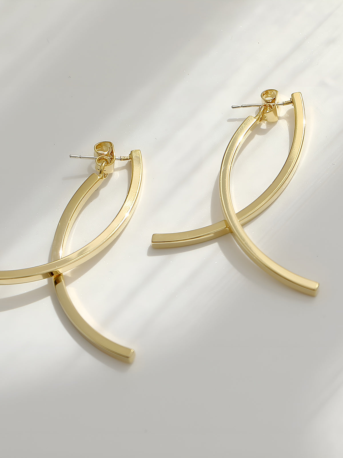 Geometric Stud Pendant Earrings