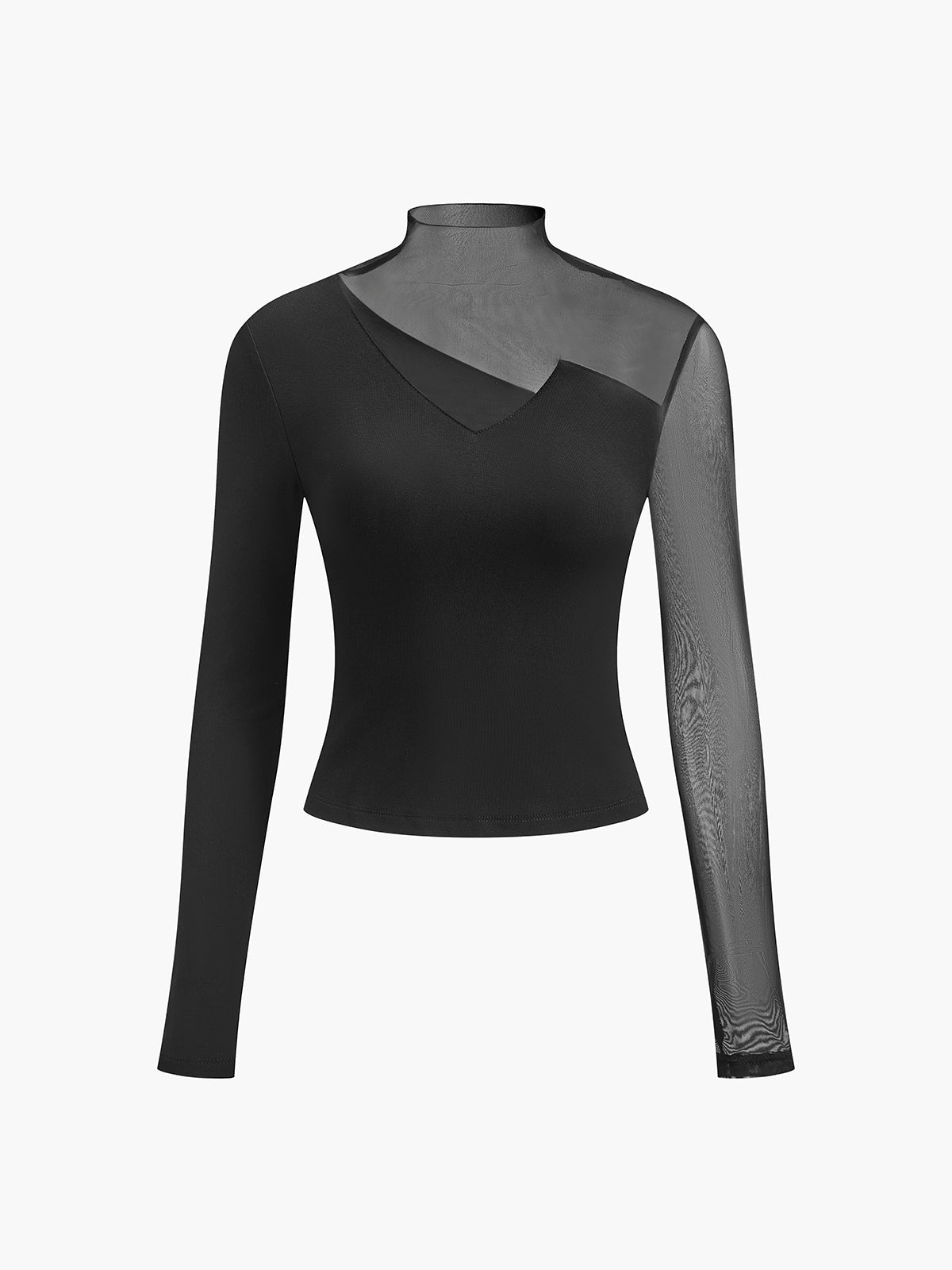 Asymmetrisk t-shirt med skir meshpanel