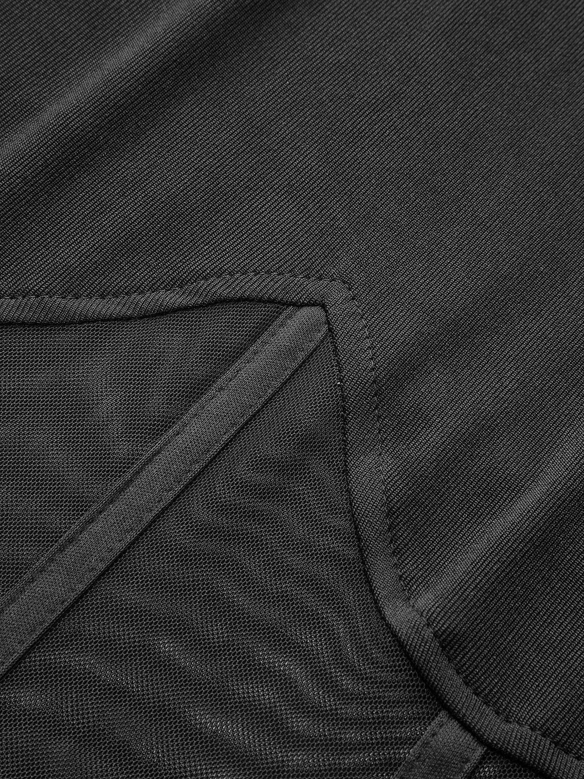 Långärmad topp i transparent mesh-mönster