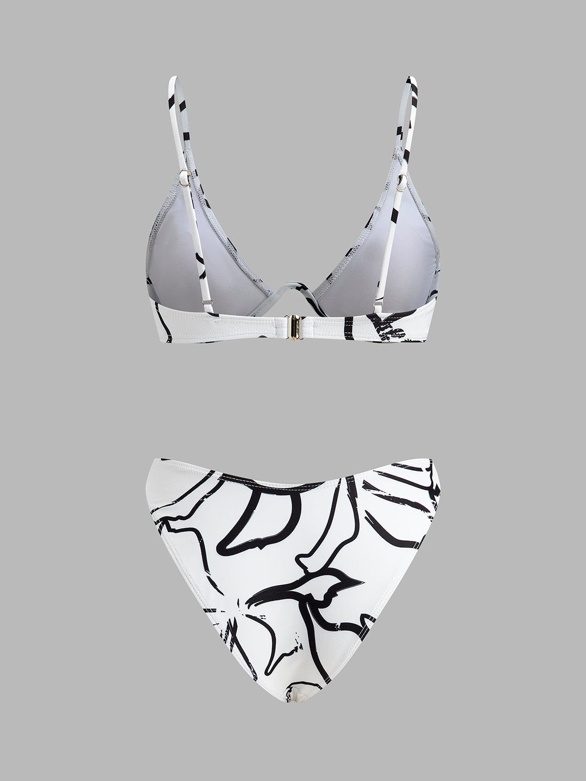 Abstrakt trykk trekantbikinisett