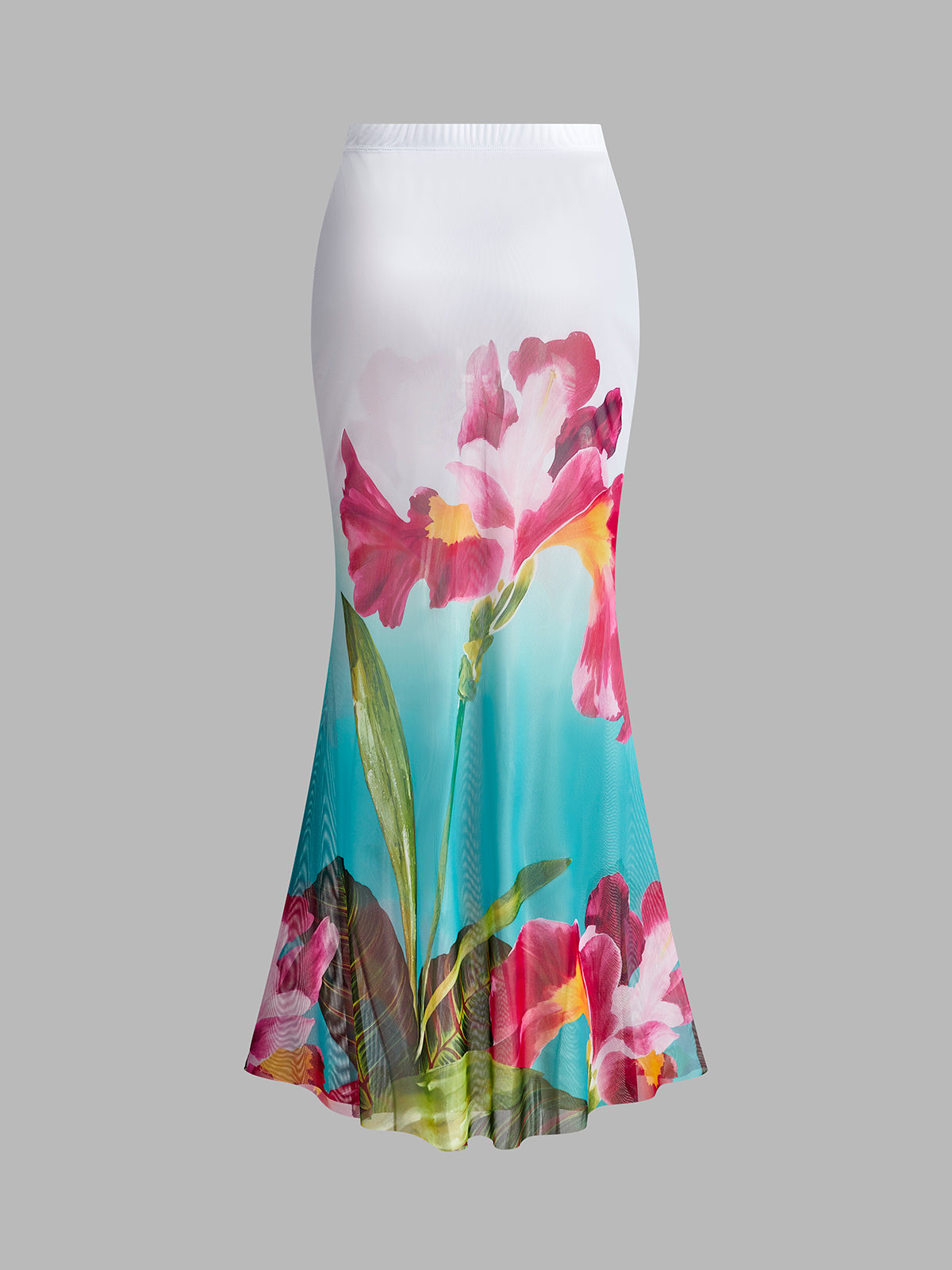 Blomsterprintet skjørt