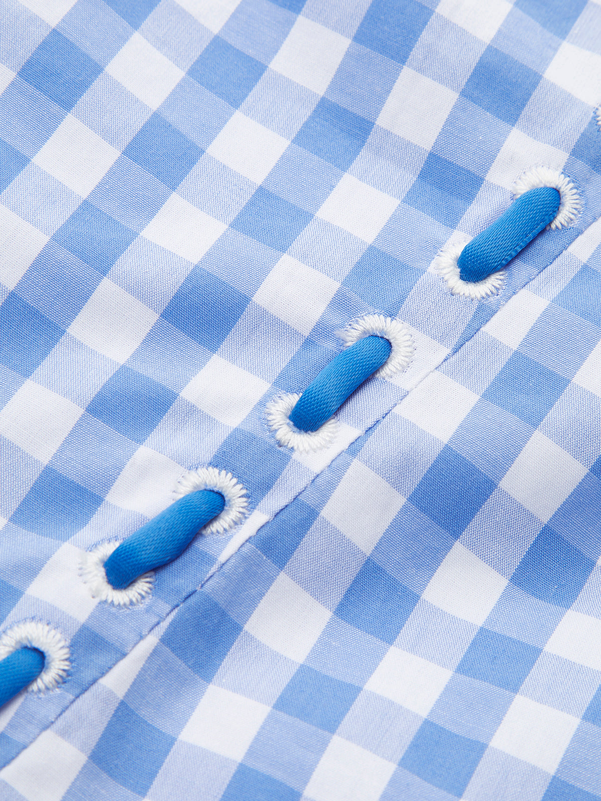 Schackrutig Korsettklänning Med Snörning