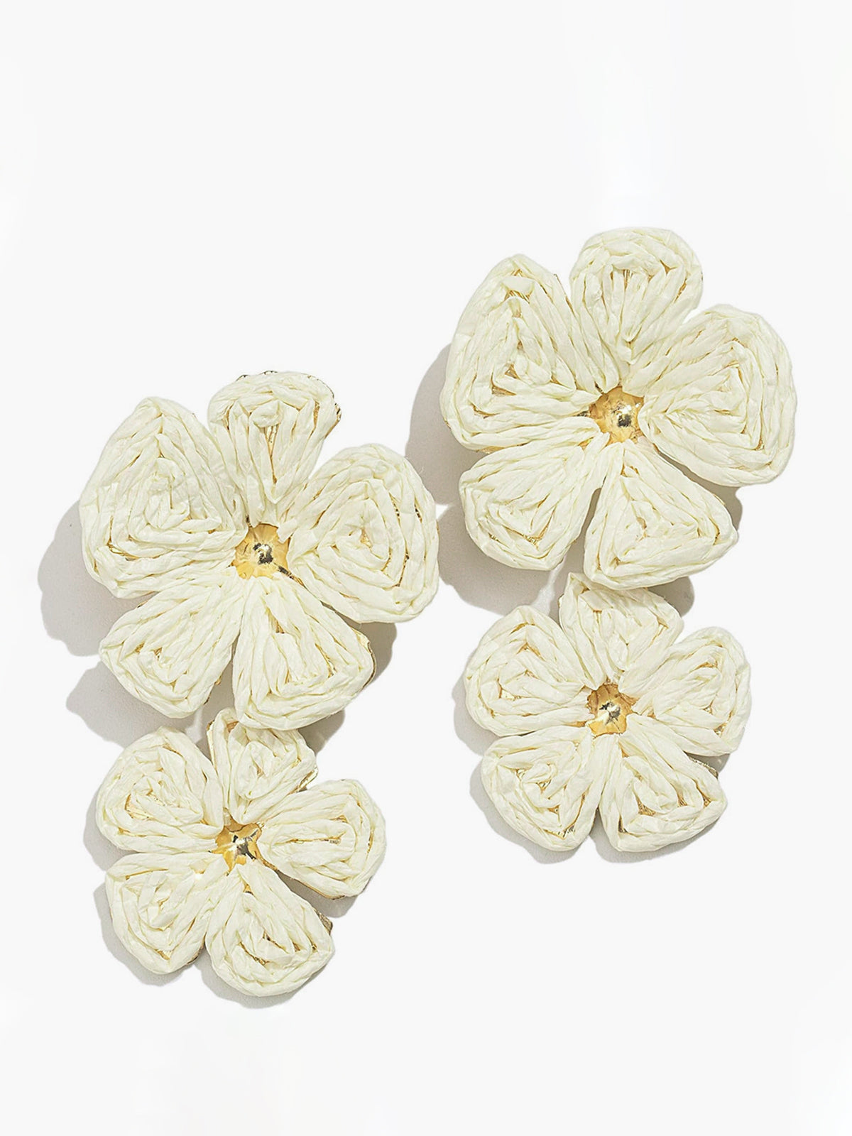 Gilded Lace Petal Earrings