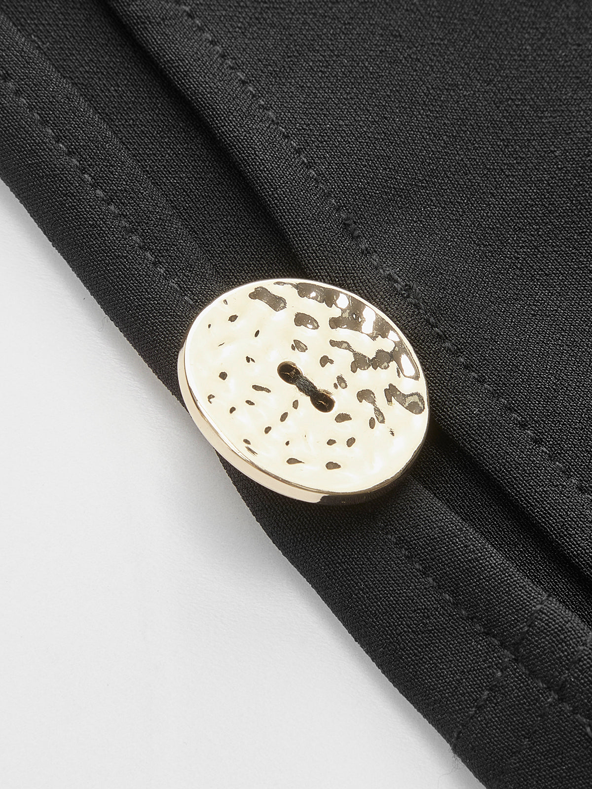 Cut-Out Side Metal Detail Zipper T-Shirt