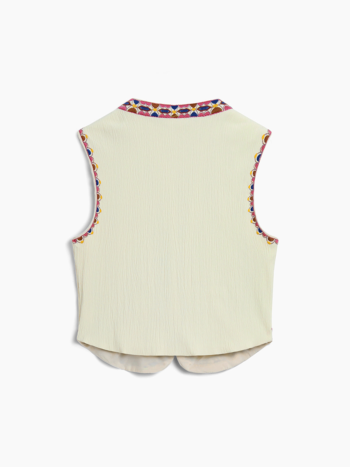 Brodert blomstervest 