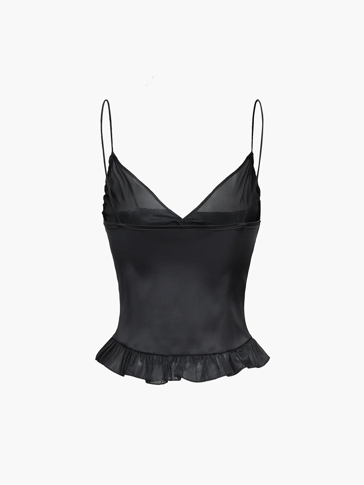 Balletcore Satin Mesh Bustier Cami Topp 