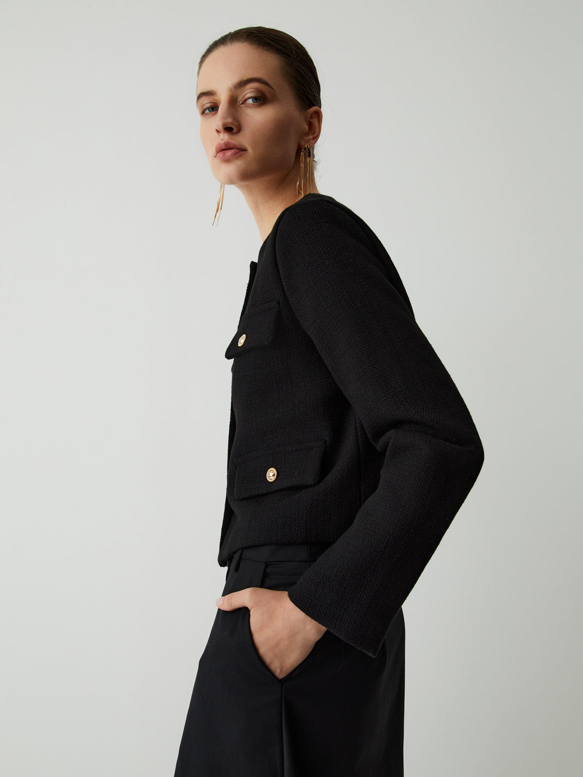 Vintage Button Tweed Jacket