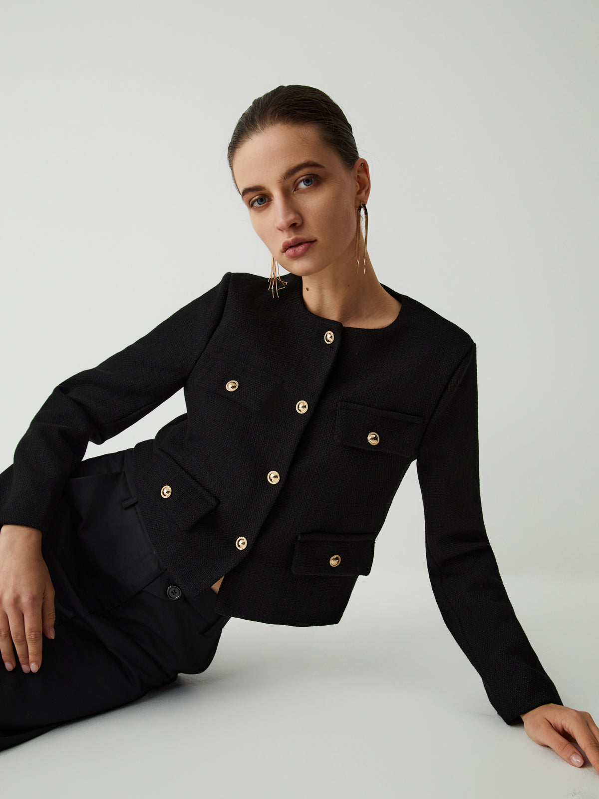 Vintage Button Tweed Jacket