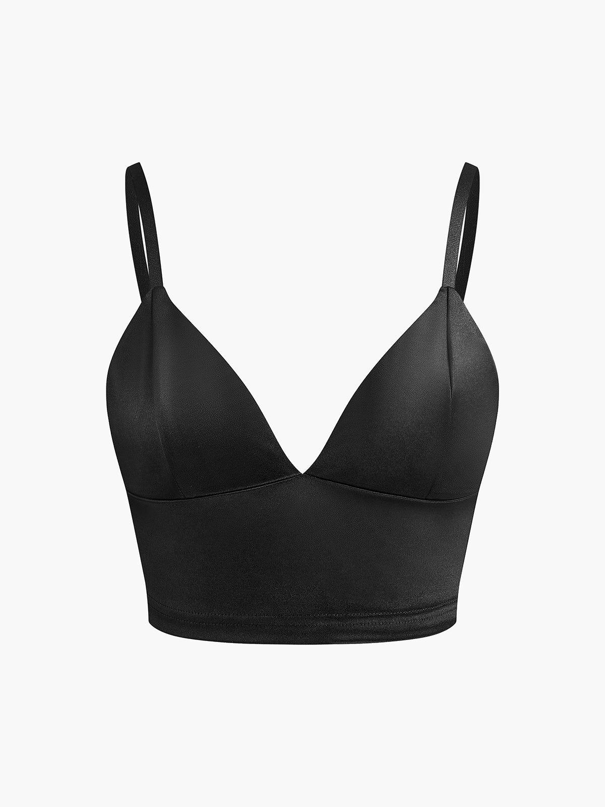V-hals jersey-crop cami-topp 