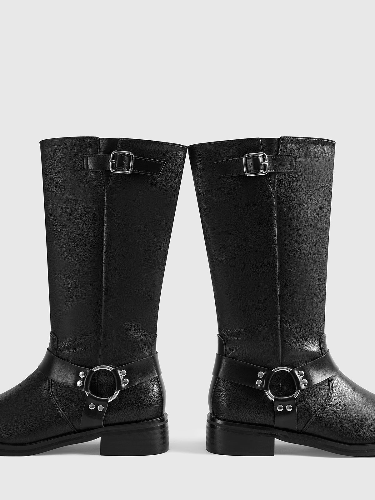 Retro Buckle Knight Boots