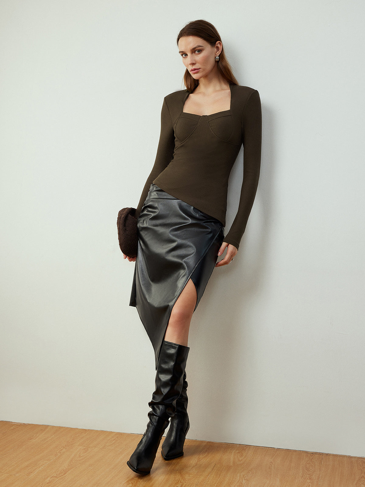 Asymmetrisk smal t-shirt