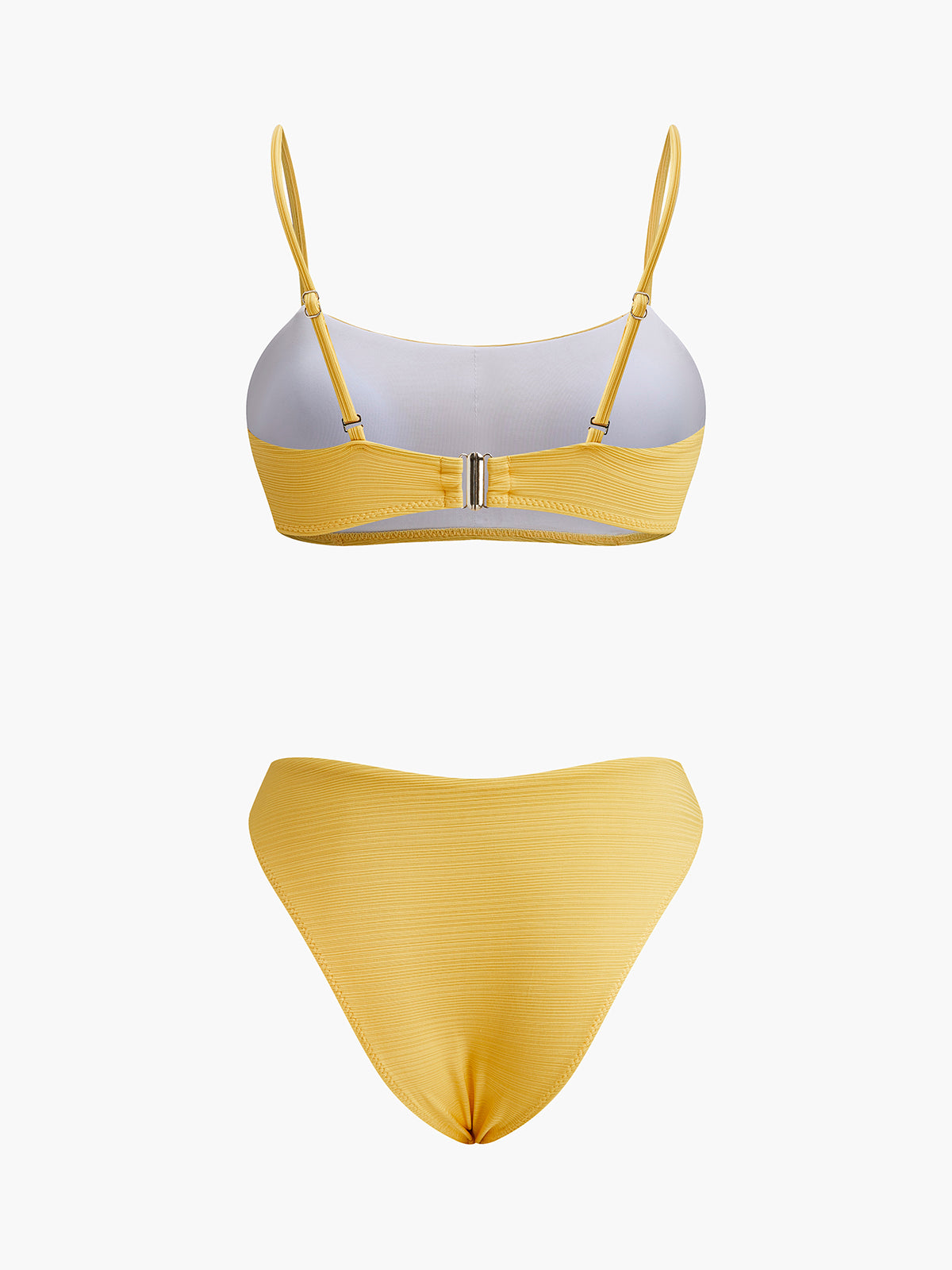 Bikiniset med rund halsringning och textur 