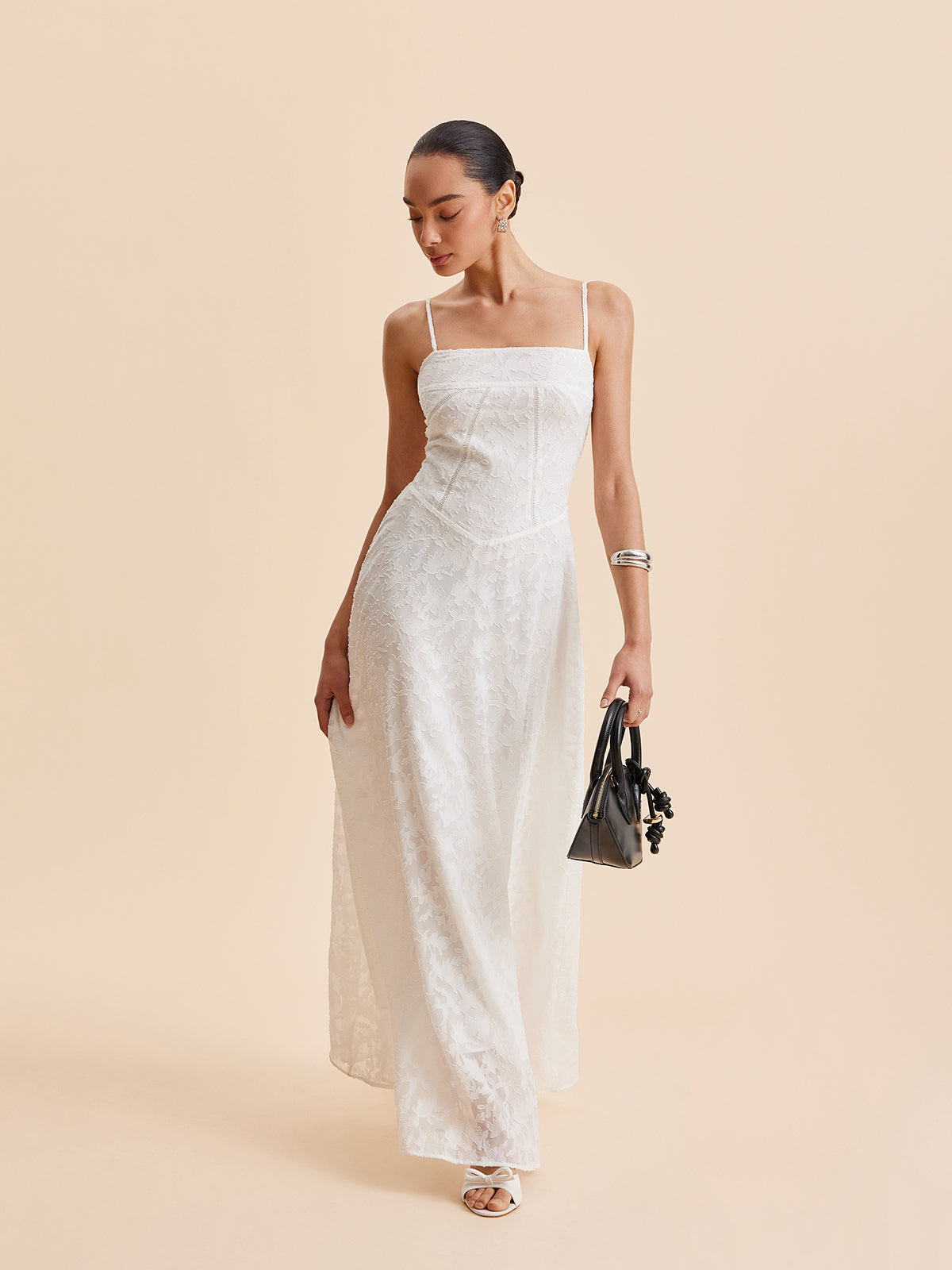 Chiffon Blomster Blonde Camikjole 