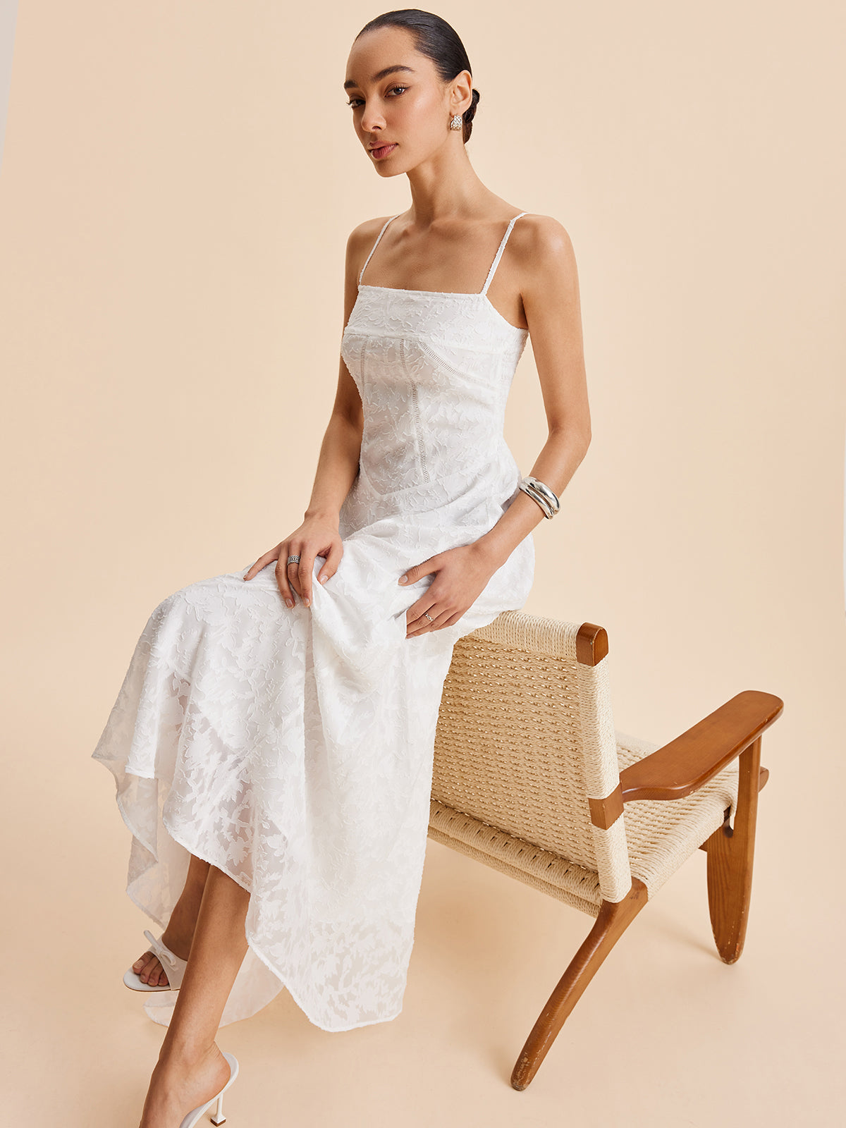 Chiffon Blomster Blonde Camikjole 