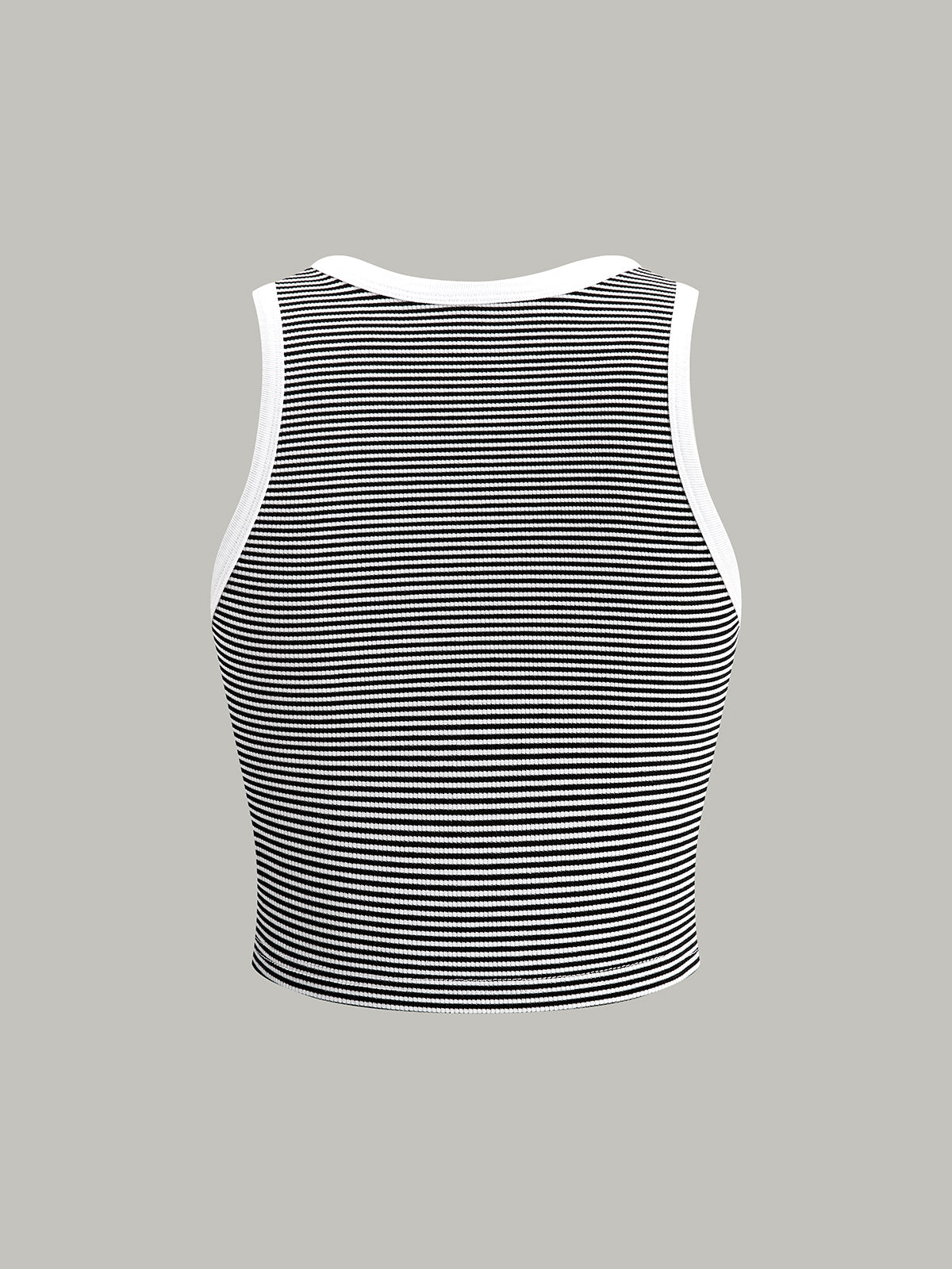 Stripete rund hals tanktopp 