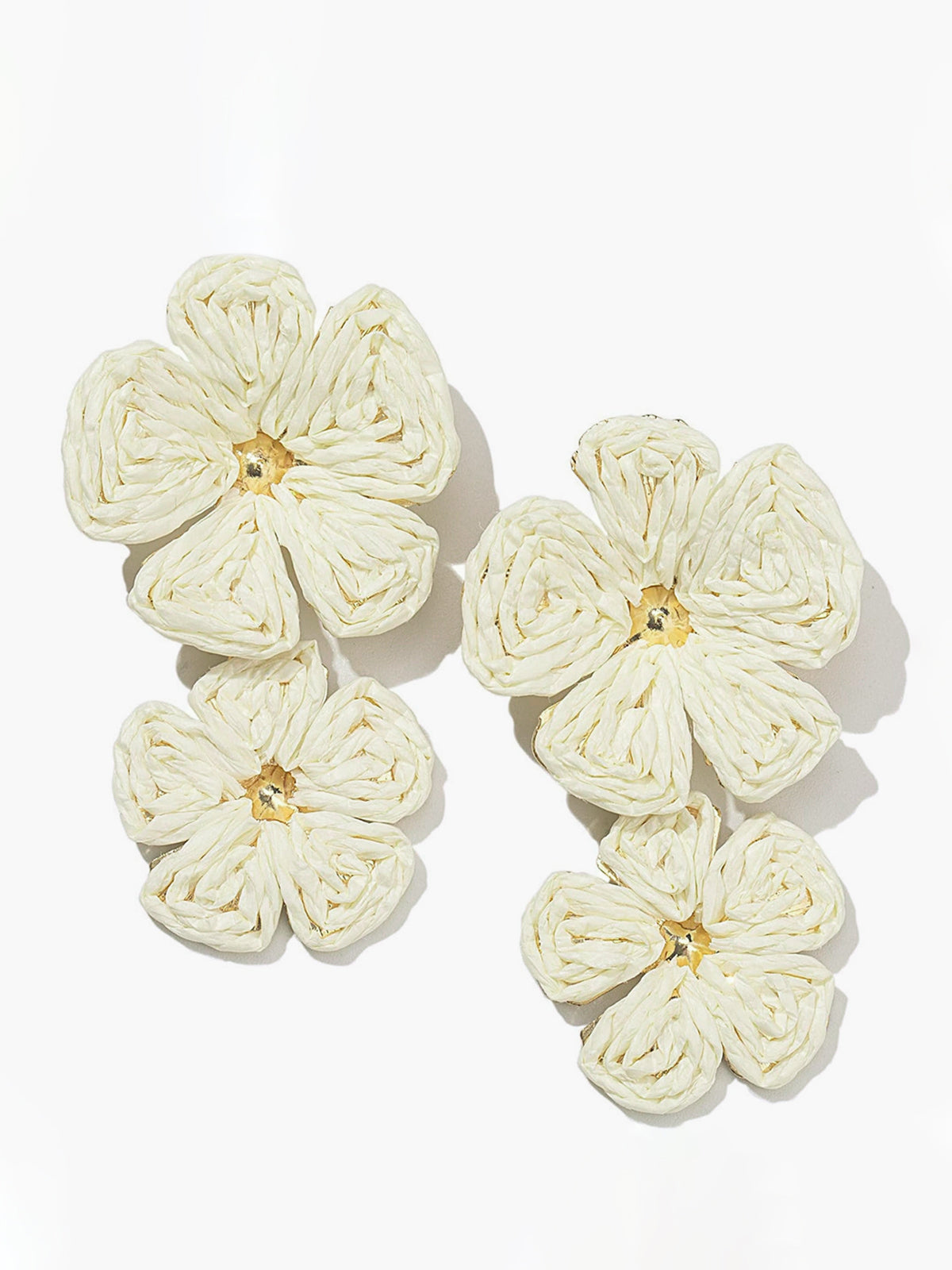Gilded Lace Petal Earrings