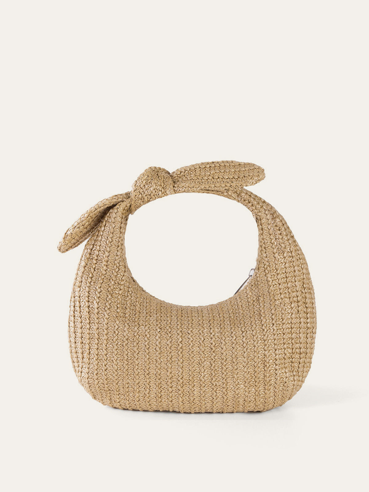 Knot Detail Straw Bag