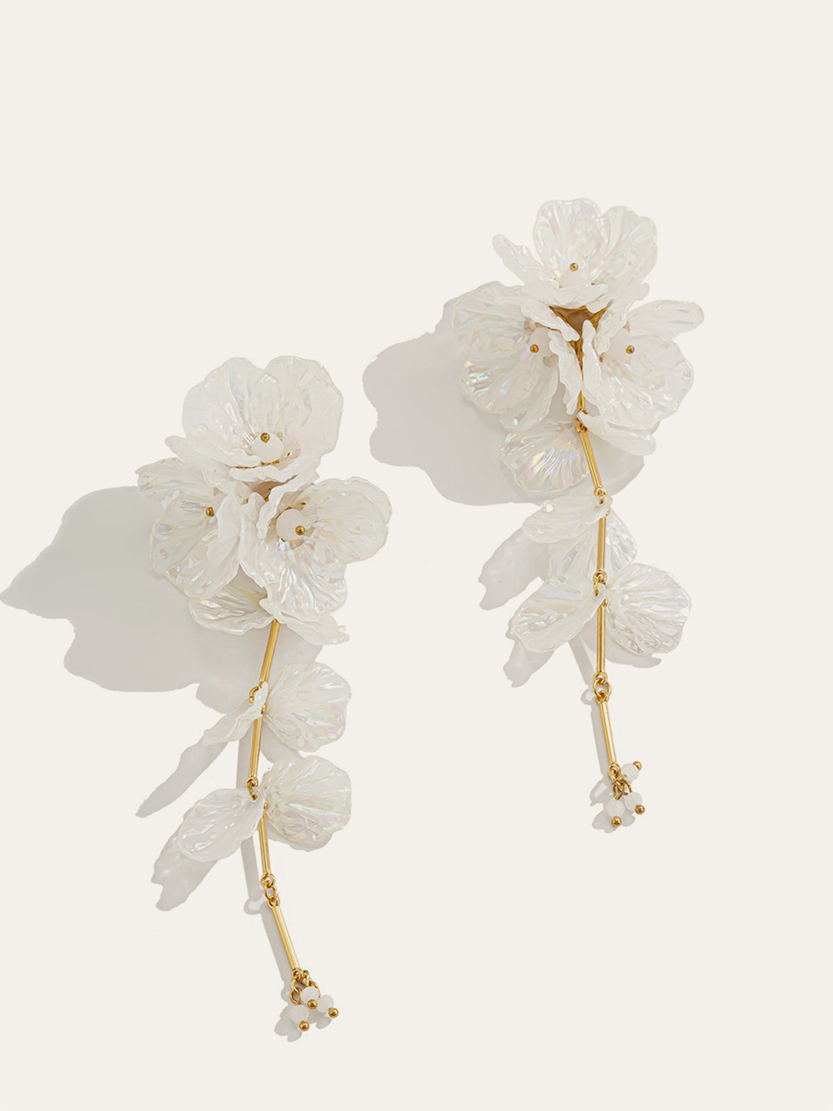 Floral Iridescent Drop Earrings